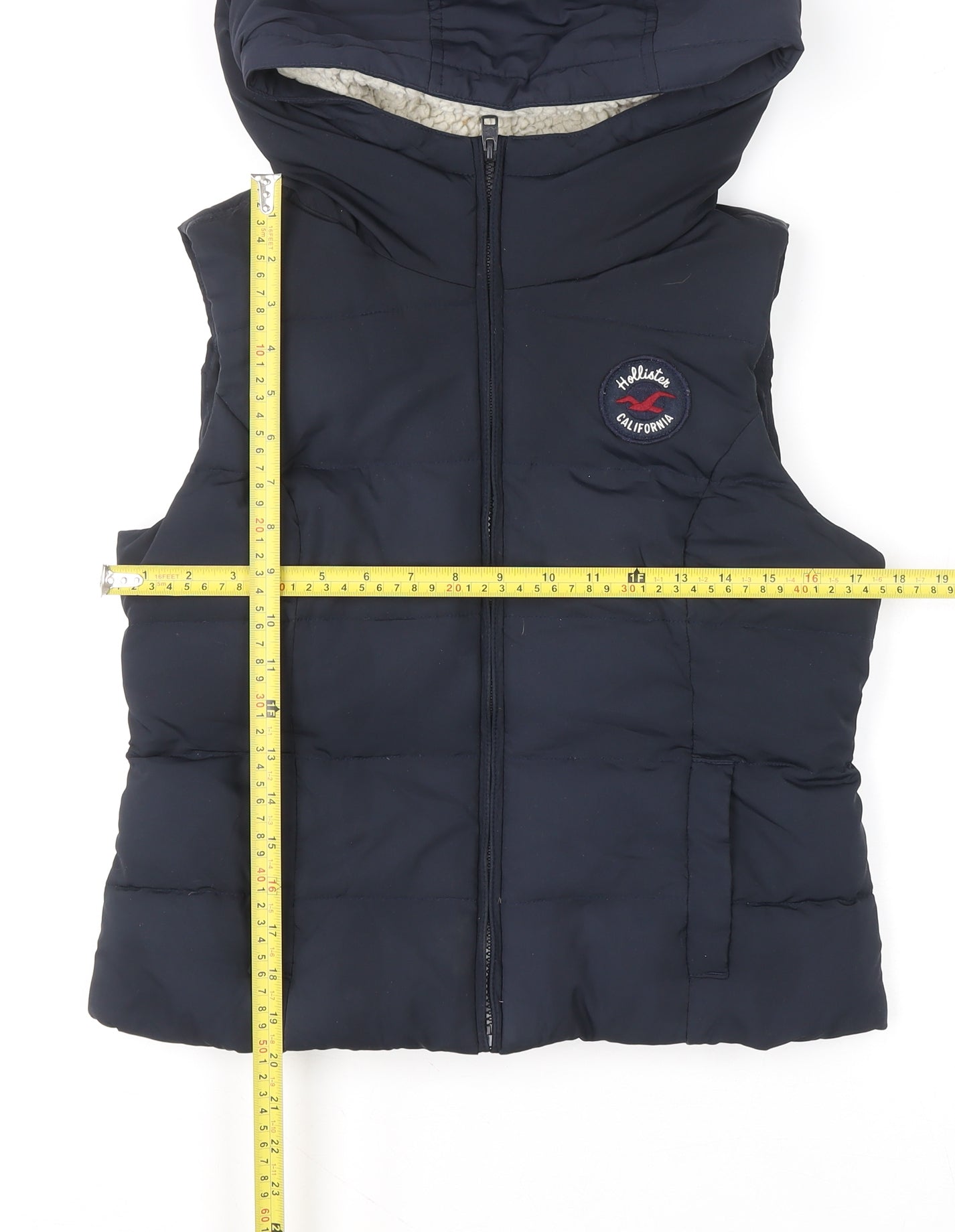 Womens UK Size L Hollister Blue Puffer Jacket