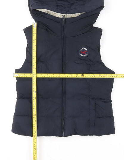 Womens UK Size L Hollister Blue Puffer Jacket