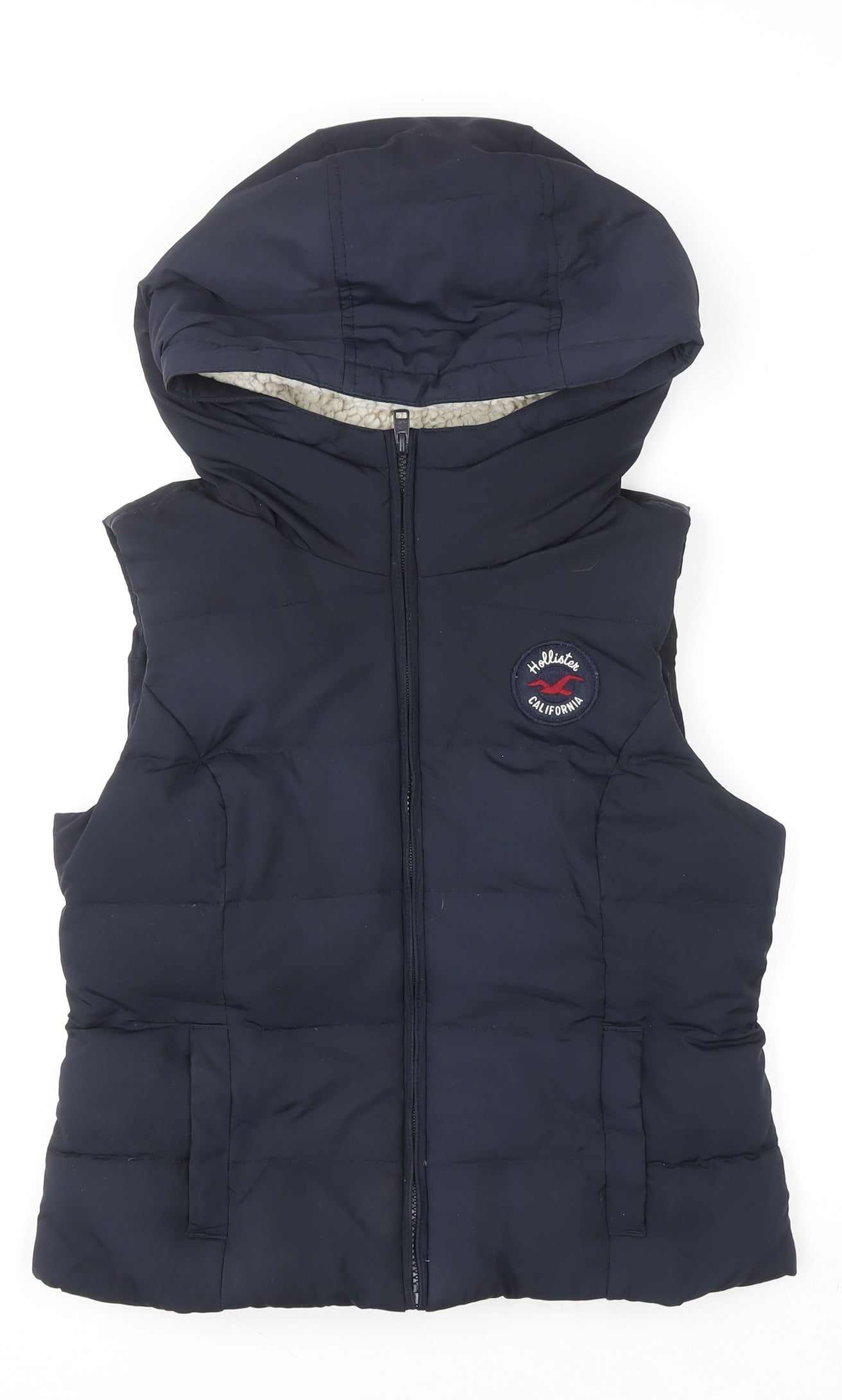 Womens UK Size L Hollister Blue Puffer Jacket