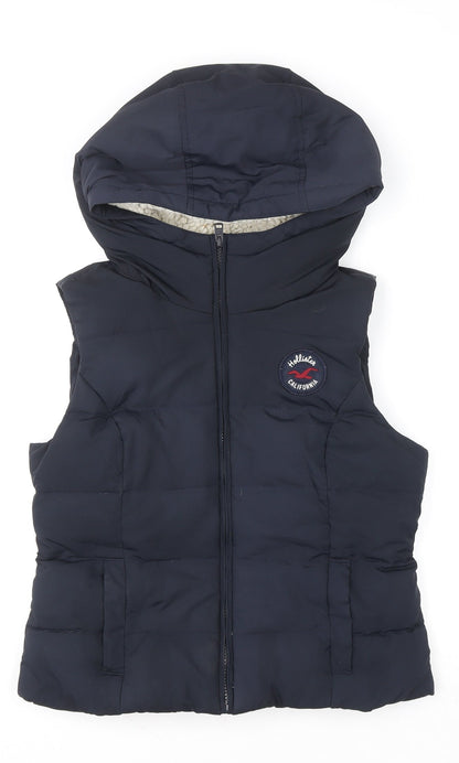 Womens UK Size L Hollister Blue Puffer Jacket
