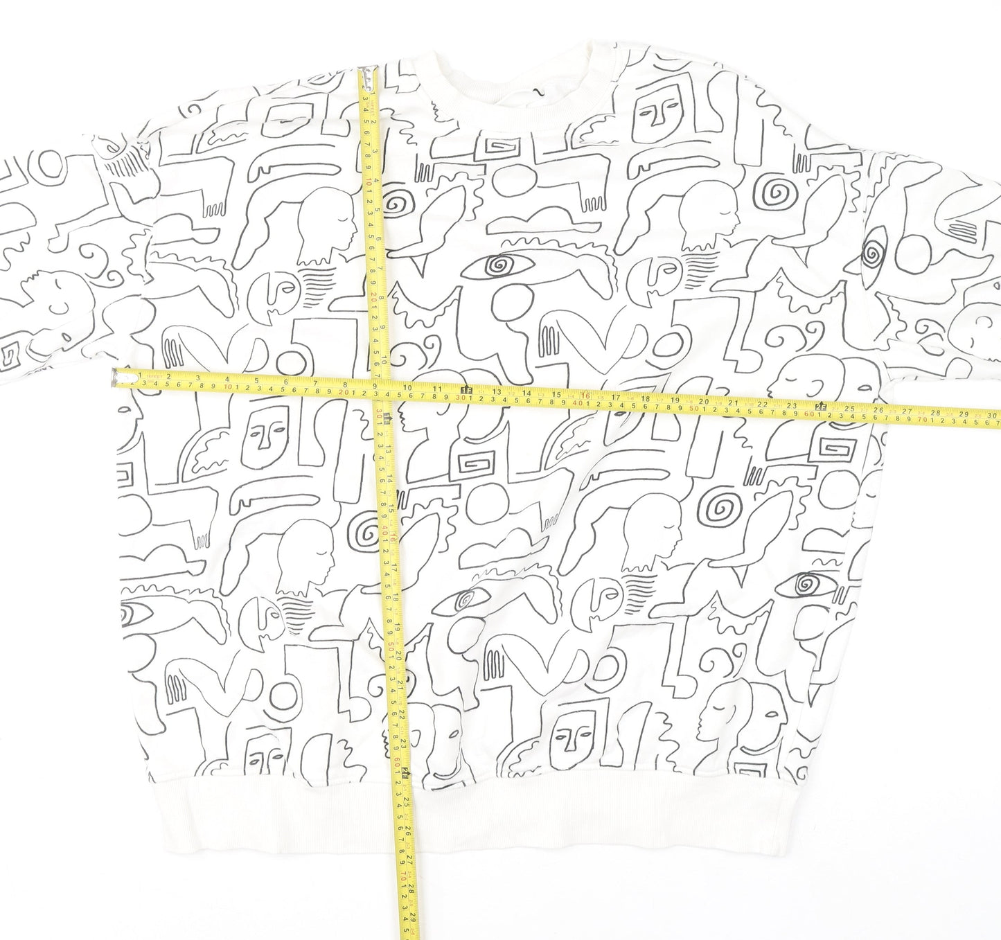 Womens UK Size S Monki White Pullover Sweatshirt