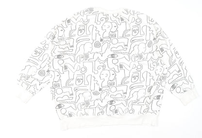 Womens UK Size S Monki White Pullover Sweatshirt