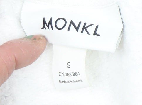 Womens UK Size S Monki White Pullover Sweatshirt