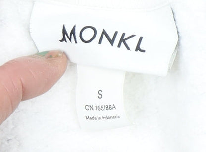 Womens UK Size S Monki White Pullover Sweatshirt