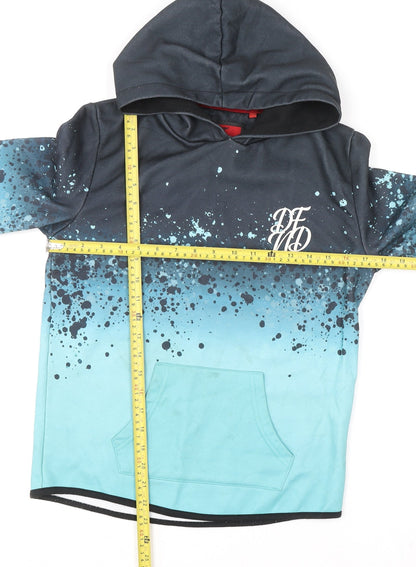 Boys UK Size 13-14 Years DFTD Blue Pullover Hoodie