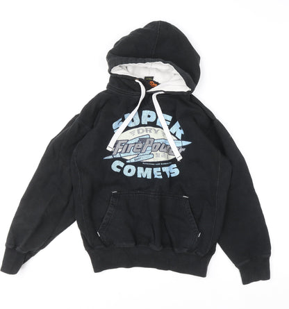 Boys UK Size M Superdry Black Pullover Hoodie