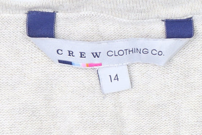 Womens UK Size 14 Crew Clothing Co. Beige Pullover Jumper