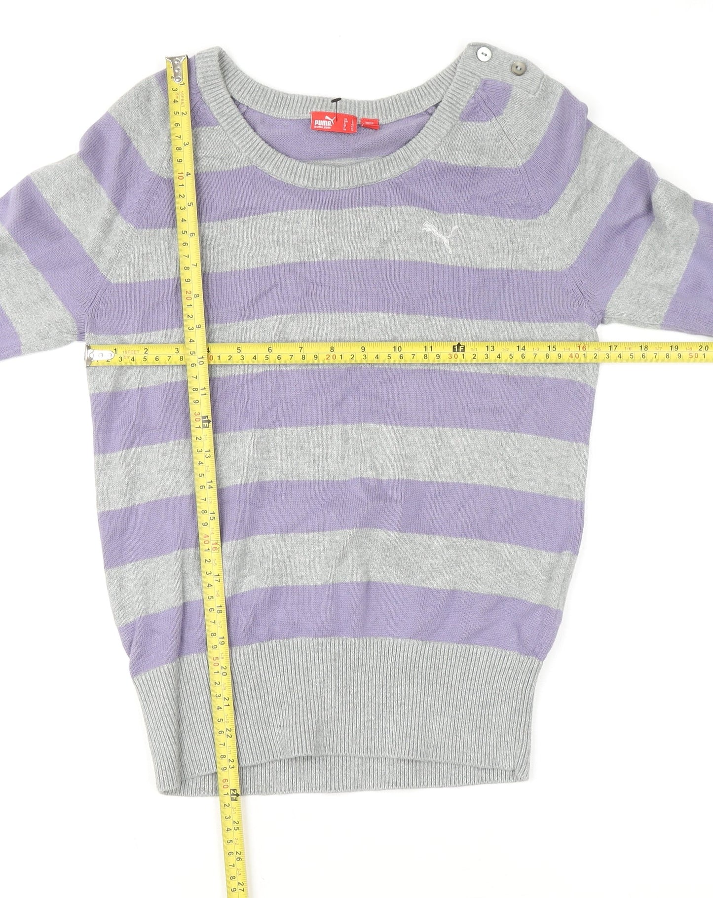 Womens UK Size 14 PUMA Grey Pullover Jumper
