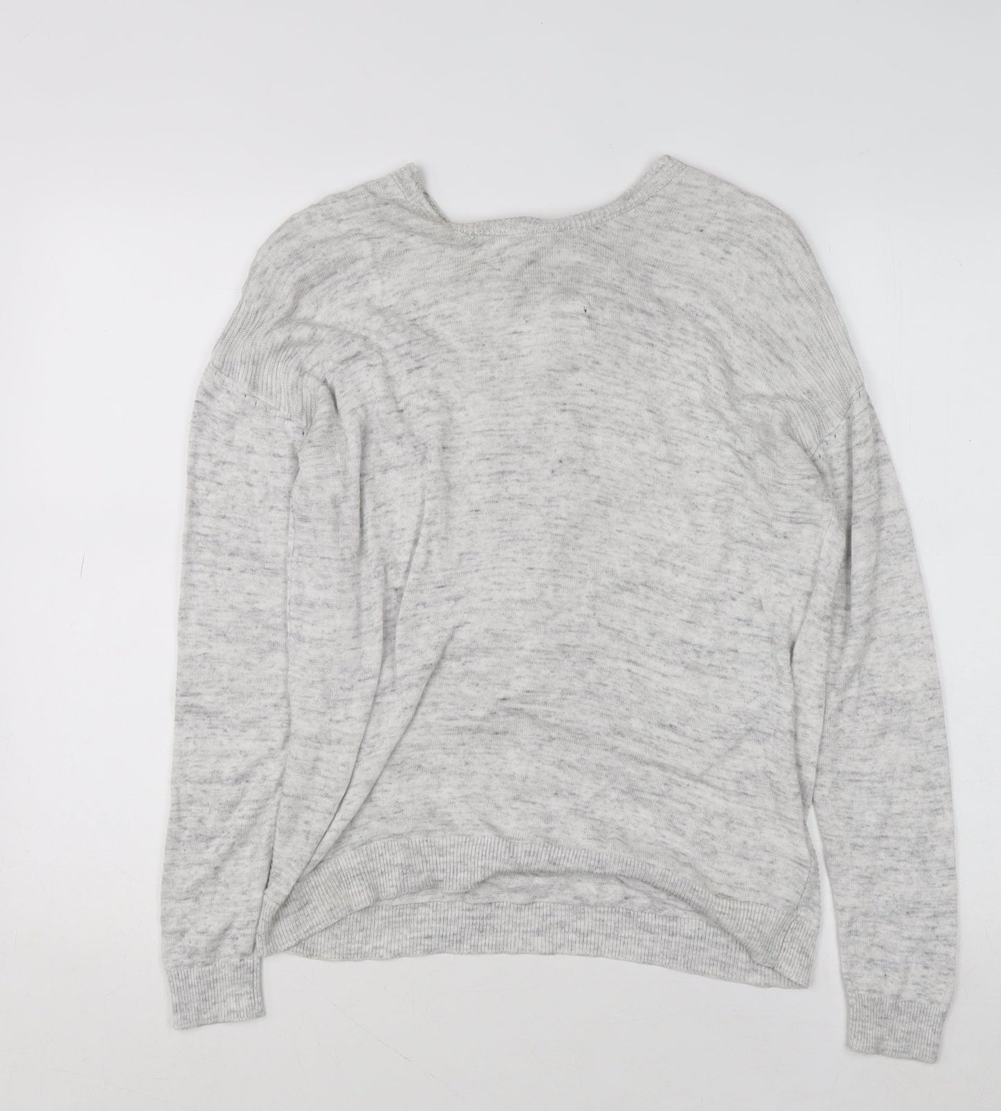 Womens UK Size 12 NEXT Grey Wrap Jumper