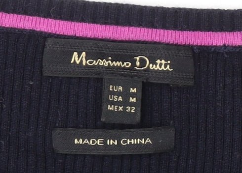Womens UK Size 12 Massimo Dutti Blue Pullover Jumper
