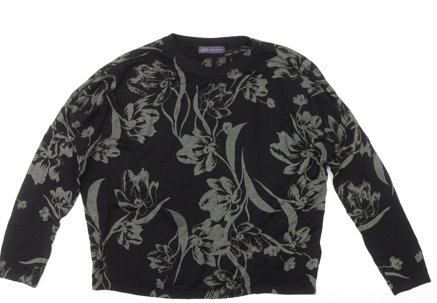Womens UK Size M Marks and Spencer Black Pullover Jumper