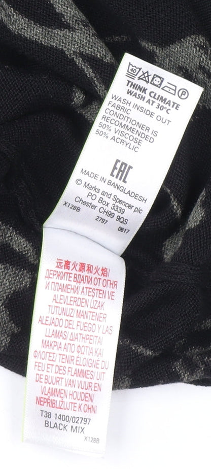 Womens UK Size M Marks and Spencer Black Pullover Jumper
