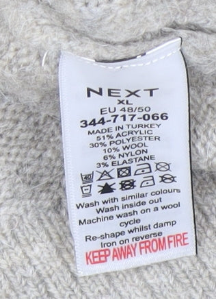 Mens UK Size XL NEXT Beige Cardigan Jumper