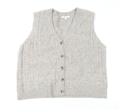 Mens UK Size XL NEXT Beige Cardigan Jumper