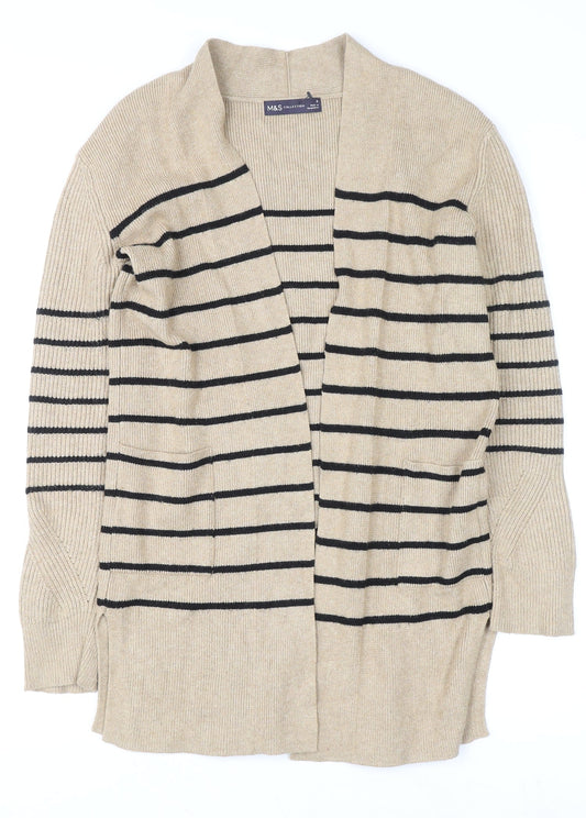 Womens UK Size 6 Marks and Spencer Beige Cardigan Jumper