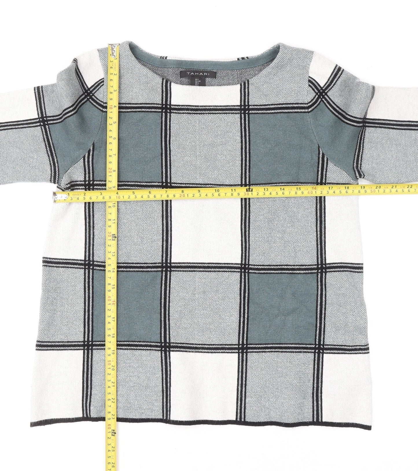 Womens UK Size L Tahari Grey Pullover Jumper