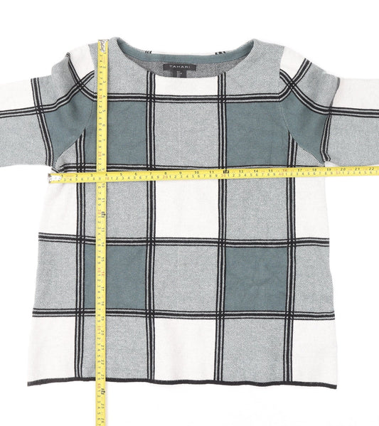 Womens UK Size L Tahari Grey Pullover Jumper