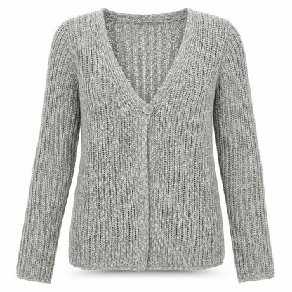 Womens UK Size L Laura Ashley Grey Cardigan Jumper