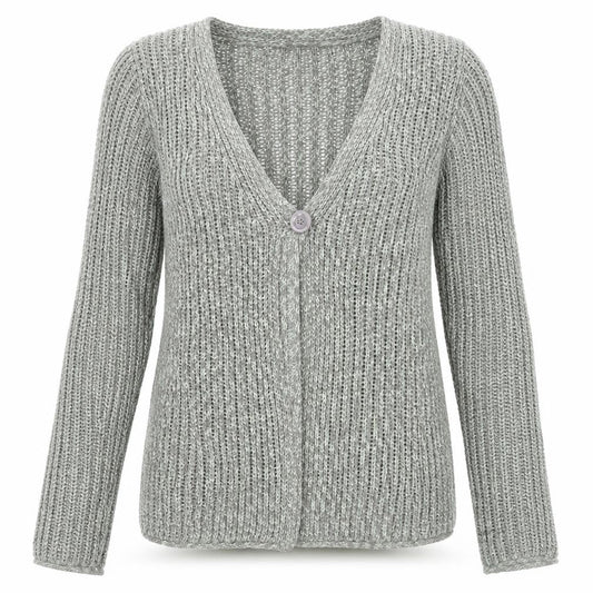 Womens UK Size L Laura Ashley Grey Cardigan Jumper