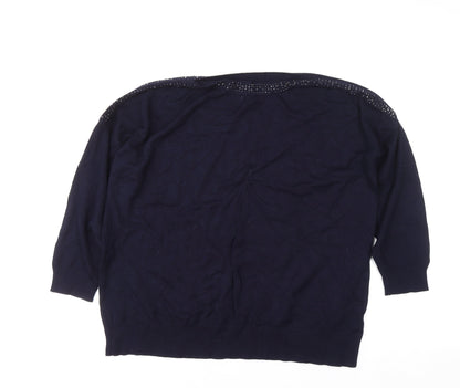 Womens UK Size 18 Bonmarché Blue Pullover Jumper