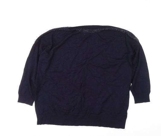 Womens UK Size 18 Bonmarché Blue Pullover Jumper
