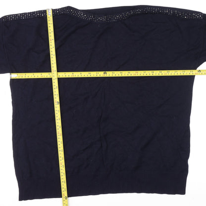 Womens UK Size 18 Bonmarché Blue Pullover Jumper