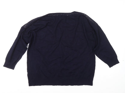 Womens UK Size 18 Bonmarché Blue Pullover Jumper