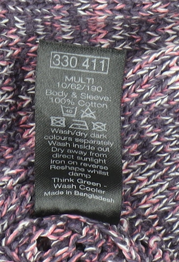 Womens UK Size 10 M&Co Multicoloured Pullover Jumper