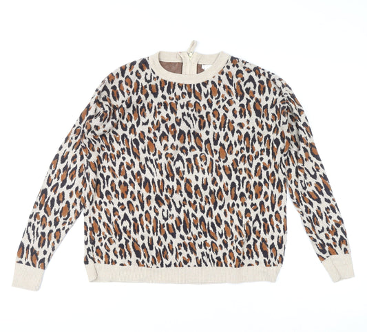 Womens UK Size XS H&M Beige Pullover Jumper