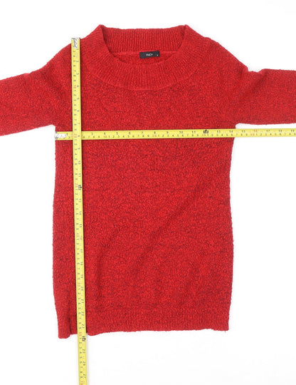 Womens UK Size 8 M&Co Red Pullover Jumper