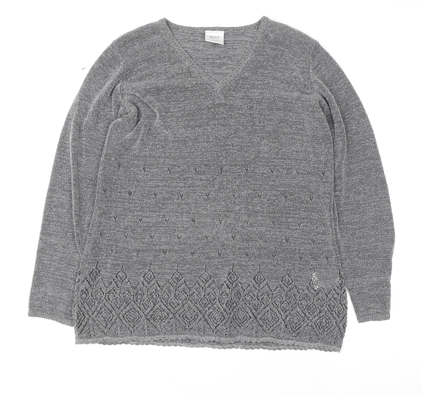 Womens UK Size M NEXT Grey Pullover Jumper