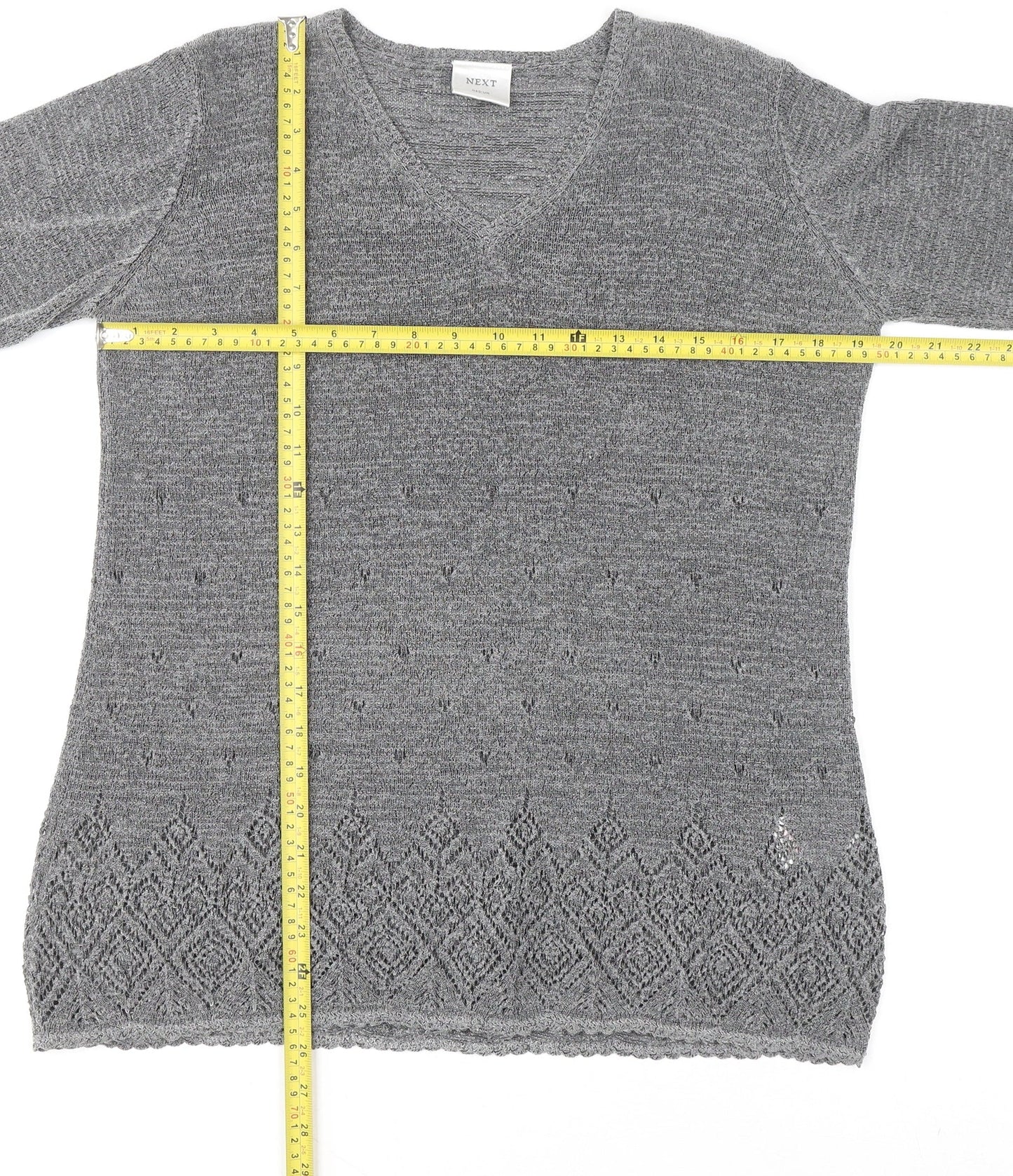 Womens UK Size M NEXT Grey Pullover Jumper