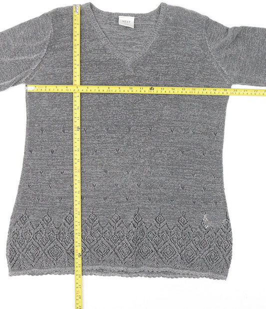 Womens UK Size M NEXT Grey Pullover Jumper