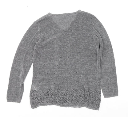 Womens UK Size M NEXT Grey Pullover Jumper