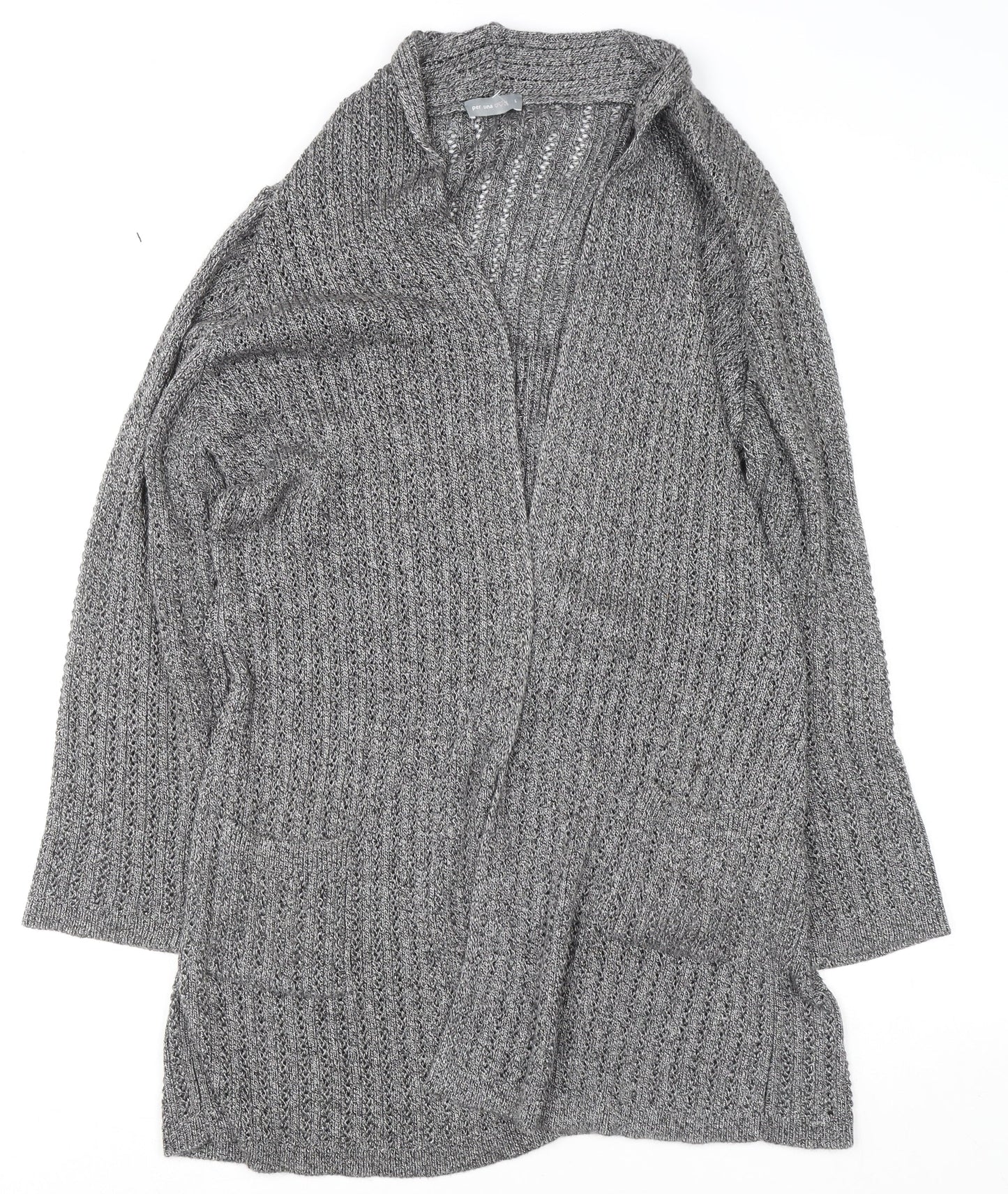 Womens UK Size L Marks and Spencer Grey Cardigan Jumper