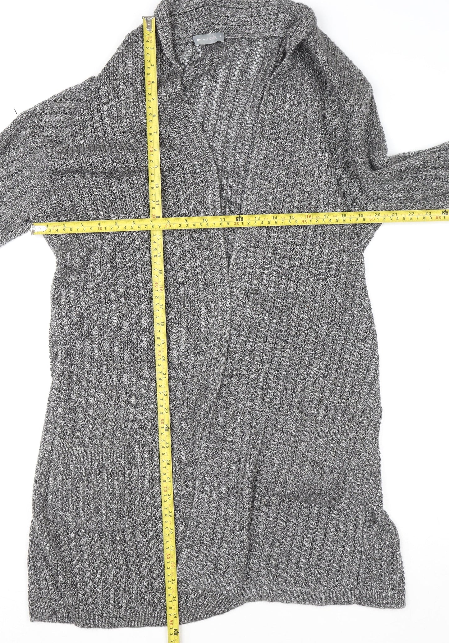 Womens UK Size L Marks and Spencer Grey Cardigan Jumper