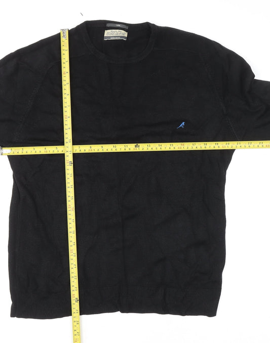 Mens UK Size L River Island Black Pullover Jumper