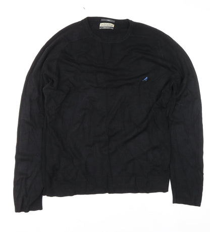 Mens UK Size L River Island Black Pullover Jumper