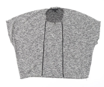 Womens UK Size 8 Topshop Grey Cropped Blouse