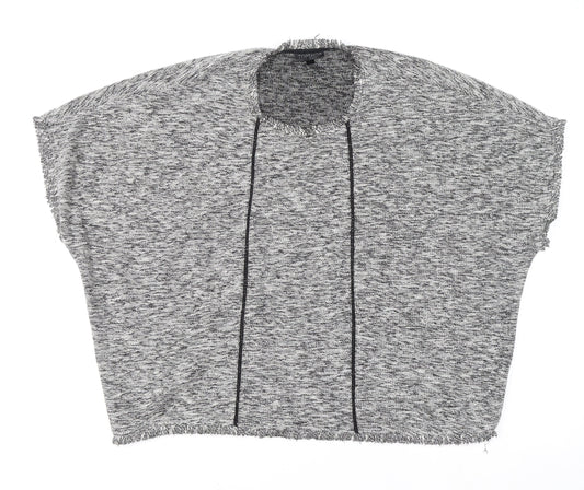 Womens UK Size 8 Topshop Grey Cropped Blouse