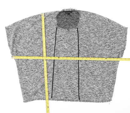Womens UK Size 8 Topshop Grey Cropped Blouse