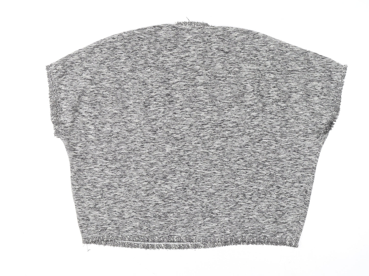 Womens UK Size 8 Topshop Grey Cropped Blouse