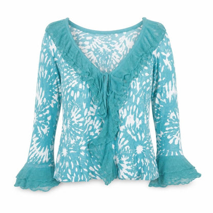 Womens UK Size 14 Soon Blue Wrap Blouse