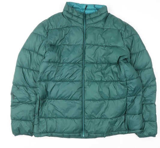 Womens UK Size 3XL Dunnes Stores Green Puffer Jacket