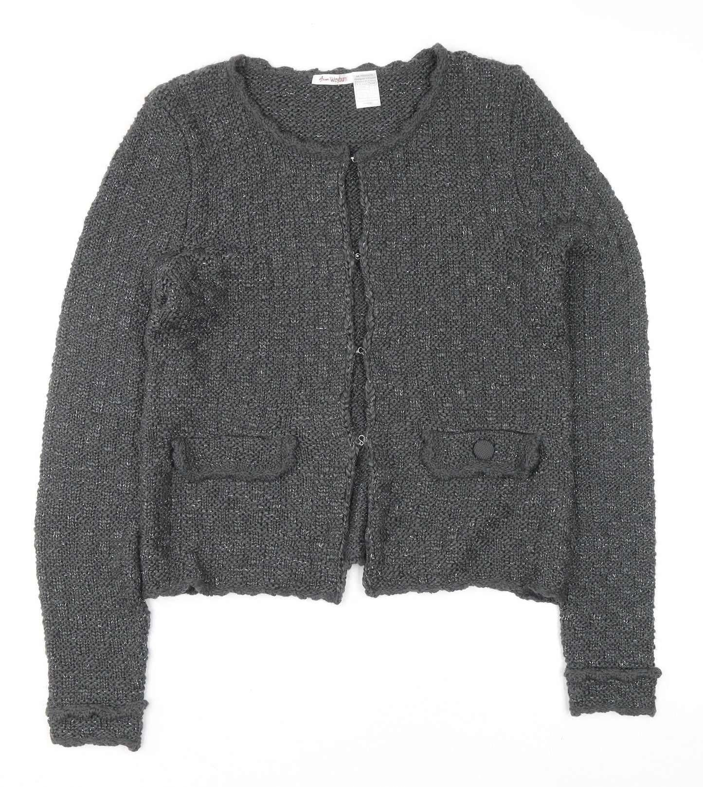 Womens UK Size 14/16 ANNE WEYBURN Grey Cardigan Jumper
