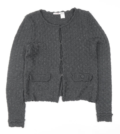 Womens UK Size 14/16 ANNE WEYBURN Grey Cardigan Jumper