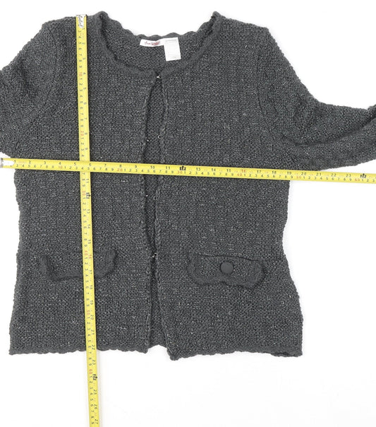 Womens UK Size 14/16 ANNE WEYBURN Grey Cardigan Jumper