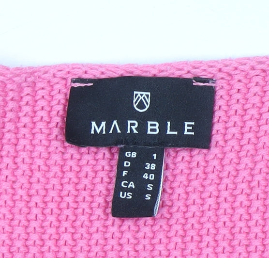 Womens UK Size 10 Marble Pink Pullover Jumper