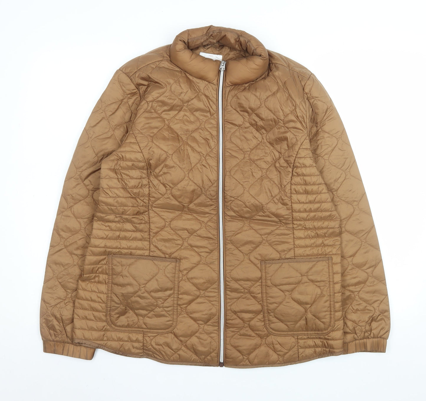 Womens UK Size 14 NEXT Brown Quilted Coat