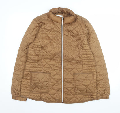 Womens UK Size 14 NEXT Brown Quilted Coat